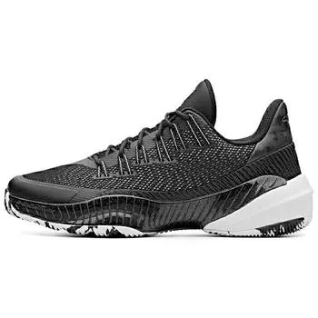 Anta A-Shock Comfortable Versatile Shock Absorbing Non-Slip Wear-Resistant Low-Top Basketball Shoes Men sneaker Black White 11831109-1 45