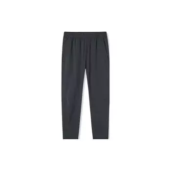 Anta эластичный пояс, однотонные брюки для бега с прямыми штанинами, мужские брюки, черные 152217507-3 XXL