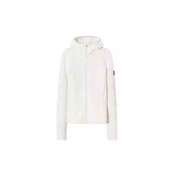 Anta All-Weather Series однотонная облегающая трикотажная флисовая куртка с капюшоном женские куртки Gardenia-White 162410702-1 L