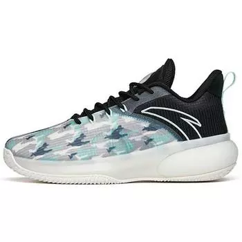 Anta Амортизирующие нескользящие прочные низкие баскетбольные кроссовки мужские кроссовки белые зеленые черные 112211615-4 44.5