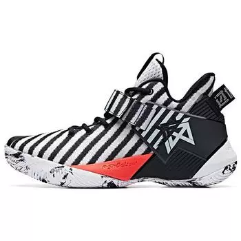 Anta Амортизирующие нескользящие прочные низкие баскетбольные кроссовки мужские кроссовки черные белые 11931618-5 44.5