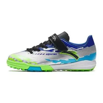 Anta Anti-Slip Low-Top Kids Soccer Shoes Kids Footwear Silver Green Blue 312332222H-4 37