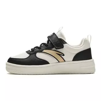 Anta Antiskid Shock Absorbing Wear Resistant Low Top Kids Skate Shoes Kids Sneakers Black White A312348031-3 33