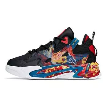 Anta Antiskid Sports Casual Shoes Kids Sneakers Black Red 312218083-6 33