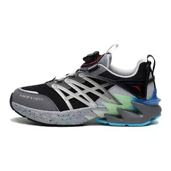 Anta Antiskid Wear-Resistant Low-Top Running Shoes Kids Sneakers Black Gray Blue 312325572-1 36