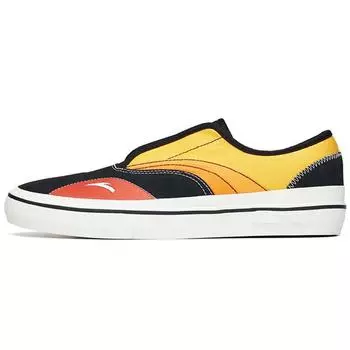 Anta Aohang All-Terrain Skateboard Low-Top Shoes Slip-On Version Men Sneakers Black Yellow 112228017-4 41