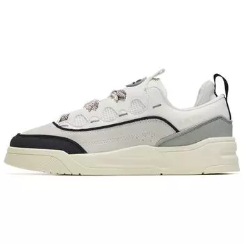 Anta Aojie Bread Shoes Non-Slip Wear-Resistant Lightweight Low-Top Skate Shoes Men Sneakers White Gray 112248053-7 42