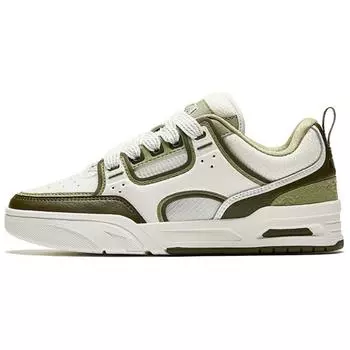 Anta Aojie Comfortable Versatile Non-Slip Wear-Resistant Low-Top Skate Shoes Women sneaker White Green 122518040-2 38.5