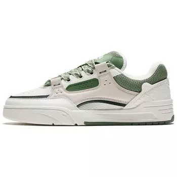 Anta Aojie Non-Slip Shock Absorption Low-Top Skate Shoes Men Sneakers White Green 112338040S-2 42.5