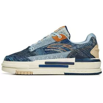 Anta Aotu Casual Trend Толстая подошва Низкие кроссовки для скейтбординга Женские кроссовки Синие 922218065-1 37.5
