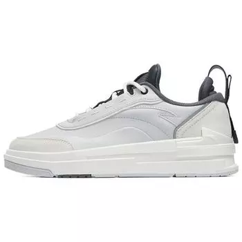 Anta Aotu Trendy Casual Non-Slip Wear-Resistant Balance Low-Top Skate Shoes Men sneaker Light-Silver Gray White 912248068-2 40.5