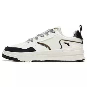 Anta Aotu Wear-Resistant Breathable Non-Slip Low-Top Skate Shoes Men Sneakers White Black 912328076-2 40