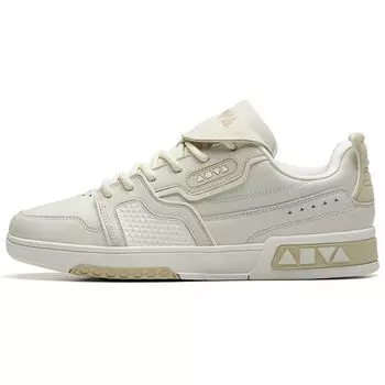 Anta Aoyou Casual Trend Slip Resistant Shock Absorbing Wear Устойчивые к Низким Верхам Кроссовки Для Скейтбординга Мужские Кроссовки Белые Желтые 112238073-2 39