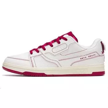 Anta Aoyou нескользящие износостойкие дышащие низкие кроссовки для скейтбординга женские кроссовки белые красные 122319238-2 40