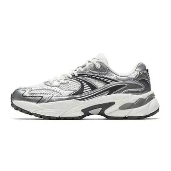 Anta AT802 Trendy Retro Breathable Lightweight Low-Top Casual Shoes Women sneaker Silver White 922528802-5