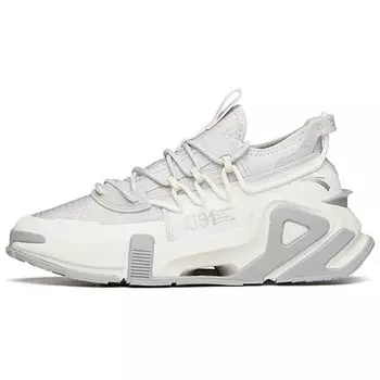 Anta AT91 Синтетическая кожа Нескользящие износостойкие дышащие легкие низкие туфли для папы женские кроссовки серые белые 122148850-1 38.5