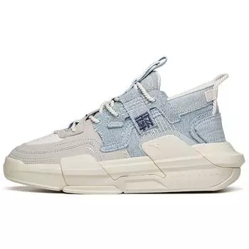 Anta Badass 3.0 противоскользящие прочные низкие кроссовки для скейтбординга мужские серо-синие 112218084-7 40.5