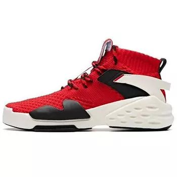 Anta Badass Casual Non-Slip Wear-Resistant High-Top Sneakers Men Sneakers Red White 11918080-2 41