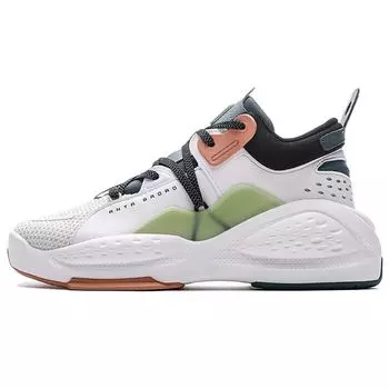 Anta Badass Lifestyle Series High-Top Sneakers Men Sneakers White Green 112048080-2 40.5