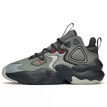 Anta Badass Weifeng 2 нескользящие износостойкие кроссовки средней высоты для пап, мужские кроссовки светло-серые 112148080-3 40