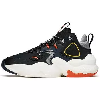 Anta Badass Weifeng 2 Толстая подошва Кожаная подкладка Низкие кроссовки Мужские кроссовки Черный Серый 112148080-6 40.5