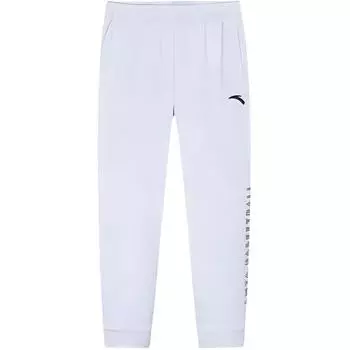 Anta Basketball Series Casual Simple Solid Color Elastic Cuff Letter Knitted Sports Pants Men Pants Gray 152431352-1 XL