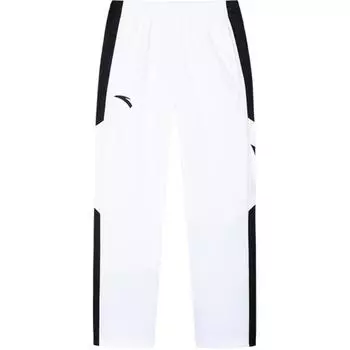 Anta Basketball Series Color Block Comfortable Lace-Up Casual Pants Men Bottoms Pure-White Basic-Black 152441333-1 L