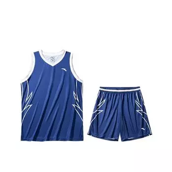 Anta Basketball Series CUBAL League Equipment V-образный вырез свободный безрукавный топ эластичный средней талии дышащий короткий баскетбольный комплект 152431212-4 M