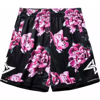 Anta Шорты Basketball Series с принтом и средней талией, удобные, дышащие, повседневные, мужские, базовые, черные 152431363-2 S