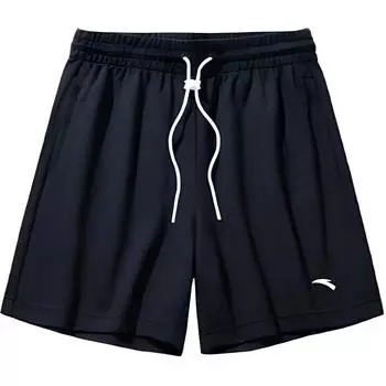 Anta Трикотажные дышащие свободные повседневные шорты для баскетбольной серии, мужские шорты Basic-Black 952511308-4 M