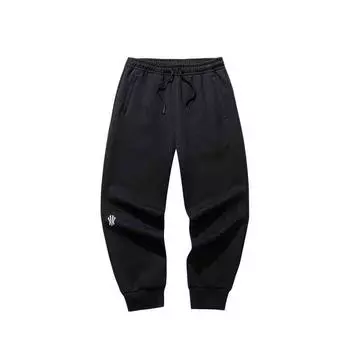 Anta Basketball Series Kyrie Irving Collection Solid Color Mid-Rise Drawstring Breathable Versatile Loose Cuffed Knitted Sports Pants 172511304-2 L