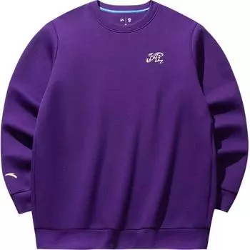 Anta Basketball Series Kyrie Irving Comfortable Casual Simple Round Neck Pullover Sweatshirt Men sweatshirt Water-Chestnut-Purple 172511715-5 M