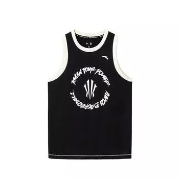 Anta Basketball Series Kyrie Irving Series Comfortable Casual Simple Loose Sports Vest Unisex Vests Basic-Black 172521101-2 S