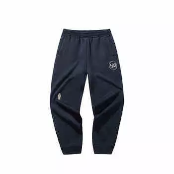 Anta Basketball Series Lace-Up Loose Stretch Letter Print Knitted Sports Pants Unisex Pants Basic-Black 172441305S-3 S