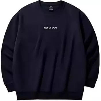 Anta Basketball Series Letter Print Casual Loose Round Neck Pullover Sweatshirt Unisex sweatshirt Black 972441708-5 L
