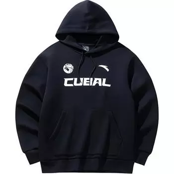 Anta Basketball Series Letter Print Hoodie Men hoodies Black 152441754-2 M