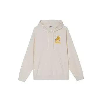 Anta Basketball Series Letter Print Loose Pullover Hoodie Unisex hoodies Cloud-White 972431701-1 M