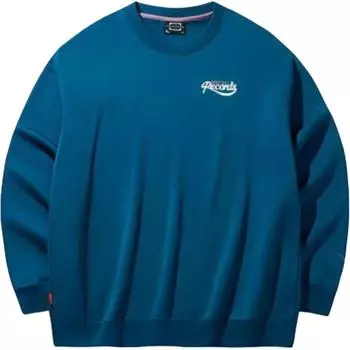 Anta Basketball Series Letter Print Loose Round Neck Pullover Long Sleeve Sweatshirt Men sweatshirt Holographic-Blue 952441702-3 S