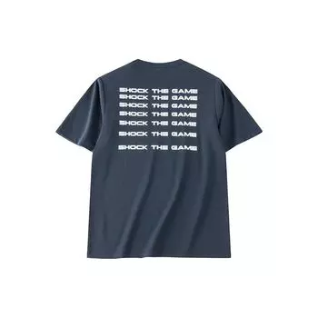 Anta Футболка с коротким рукавом и принтом в виде букв баскетбольной серии, мужская, цвет крабово-серый 152331133-4 S