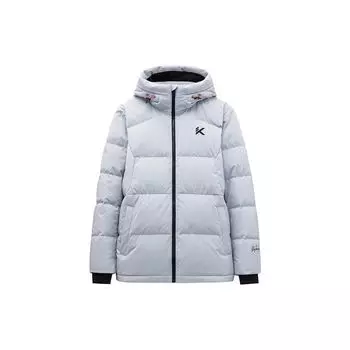 Anta Basketball Series Letter Zipper Hooded Down Jacket Men Upperwear Mud-Lime 152341918S-2 M