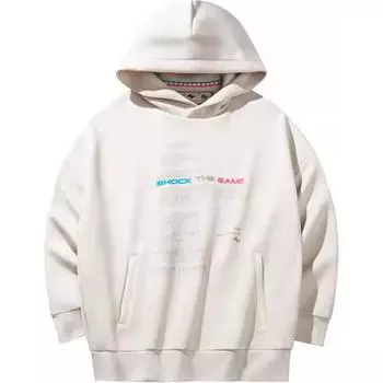 Anta Мужская толстовка с капюшоном и длинным рукавом Basketball Series Loose Letter Mud-Gray 152431716-1 L