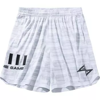 Anta Basketball Series Spliced Letter Mid-Waist Comfortable Breathable Versatile Casual Shorts Men shorts Pure-White 152431307-4 XL