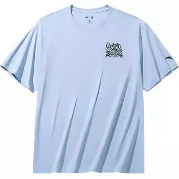 Anta Basketball Series Sports Casual Simple Letter Print Round Neck Pullover Short Sleeve T-Shirt Men T-Shirts 172431118-3 4XL