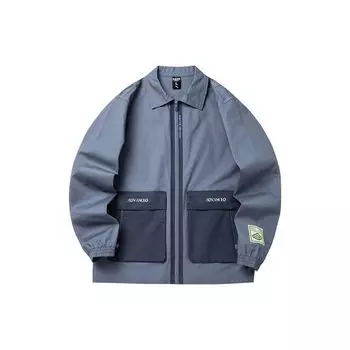 Anta Basketball Series Свободная тканая спортивная куртка с контрастными карманами Мужская куртка кролик-серый 952221610-1 L