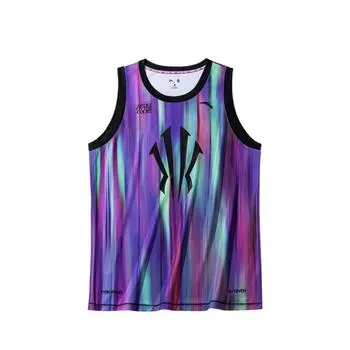 Anta Баскетбольная майка Kyrie Irving Series Gradient Letter с круглым вырезом, удобная, универсальная, дышащая, без рукавов, унисекс, чисто-белая 172431112-1 L
