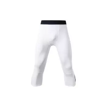 Anta Баскетбольная серия FW22 однотонные узкие спортивные брюки с логотипом и высокой талией, мужские плавки, белые 952231301-1 L