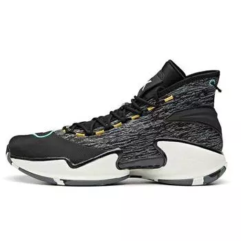 Anta Баскетбольная серия KT-Yan Thompson ретро баскетбольные кроссовки мужские кроссовки черный серый желтый 112011601-3 41