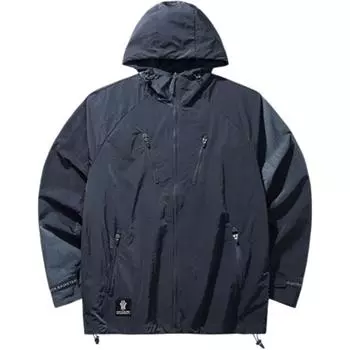 Anta Баскетбольная серия Letter Loose Hooded Zip Long Sleeve Windbreaker Men Upper Clothing Silver-Wing-Gray 172431604-2 S