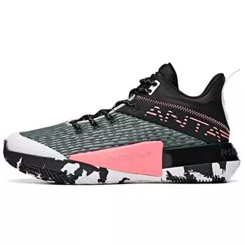 Anta Баскетбольные кроссовки Attack 2 Comfortable Versatile Performance Mid-Top, мужские кроссовки, черные, розовые 112031107-1 42.5