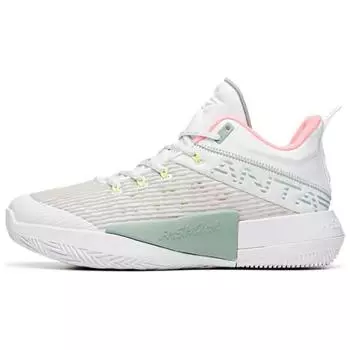 Anta Баскетбольные кроссовки Attack 2 Comfortable Universal, амортизирующие, нескользящие, износостойкие, средней высоты, мужские, серо-белые 112031107-3 42.5